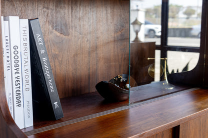 丹麥 玫瑰木 玻璃滑門 雙門 高櫃 OLDANMARK