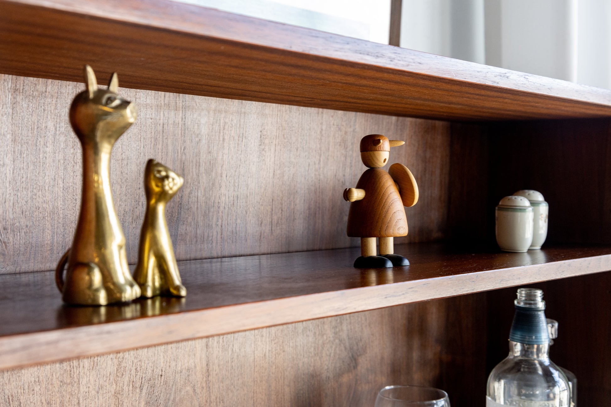 丹麥 玫瑰木 玻璃滑門 雙門 高櫃 OLDANMARK