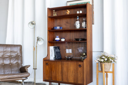 丹麥 玫瑰木 玻璃滑門 雙門 高櫃 OLDANMARK