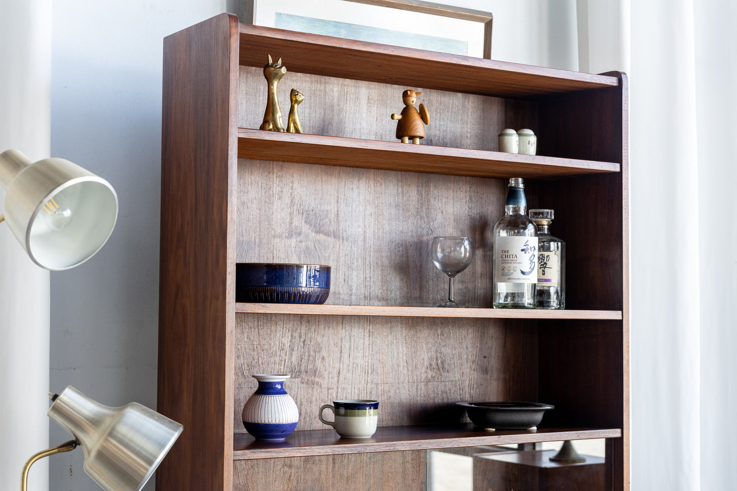 丹麥 玫瑰木 玻璃滑門 雙門 高櫃 OLDANMARK