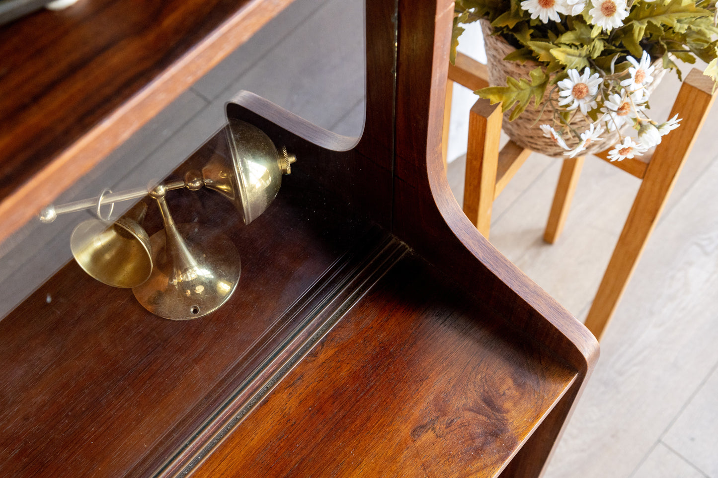 丹麥 玫瑰木 玻璃滑門 雙門 高櫃 OLDANMARK