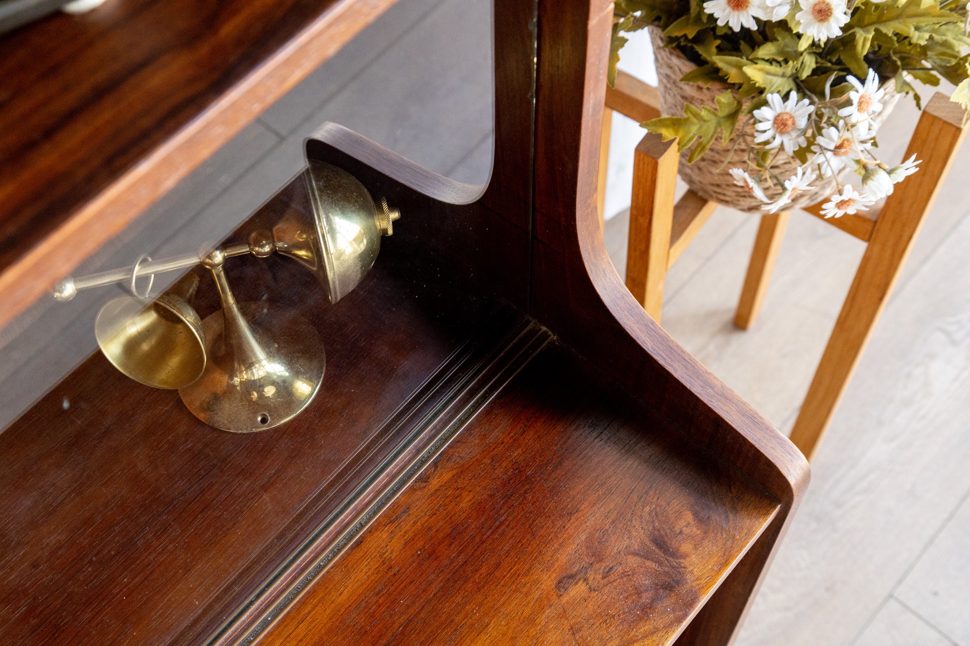 丹麥 玫瑰木 玻璃滑門 雙門 高櫃 OLDANMARK