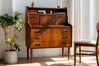 丹麥 玫瑰木 多功能 化妝 寫字櫃 OLDANMARK