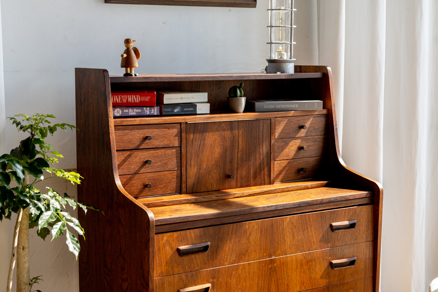 丹麥 玫瑰木 多功能 化妝 寫字櫃 OLDANMARK