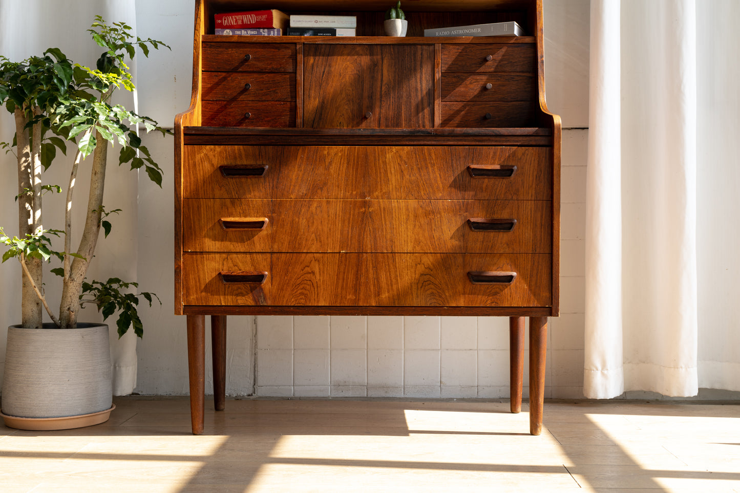 丹麥 玫瑰木 多功能 化妝 寫字櫃 OLDANMARK