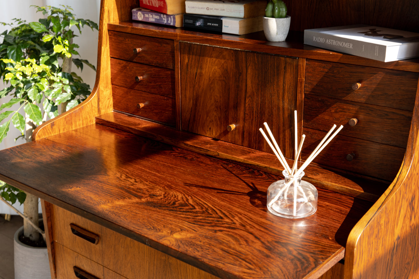 丹麥 玫瑰木 多功能 化妝 寫字櫃 OLDANMARK