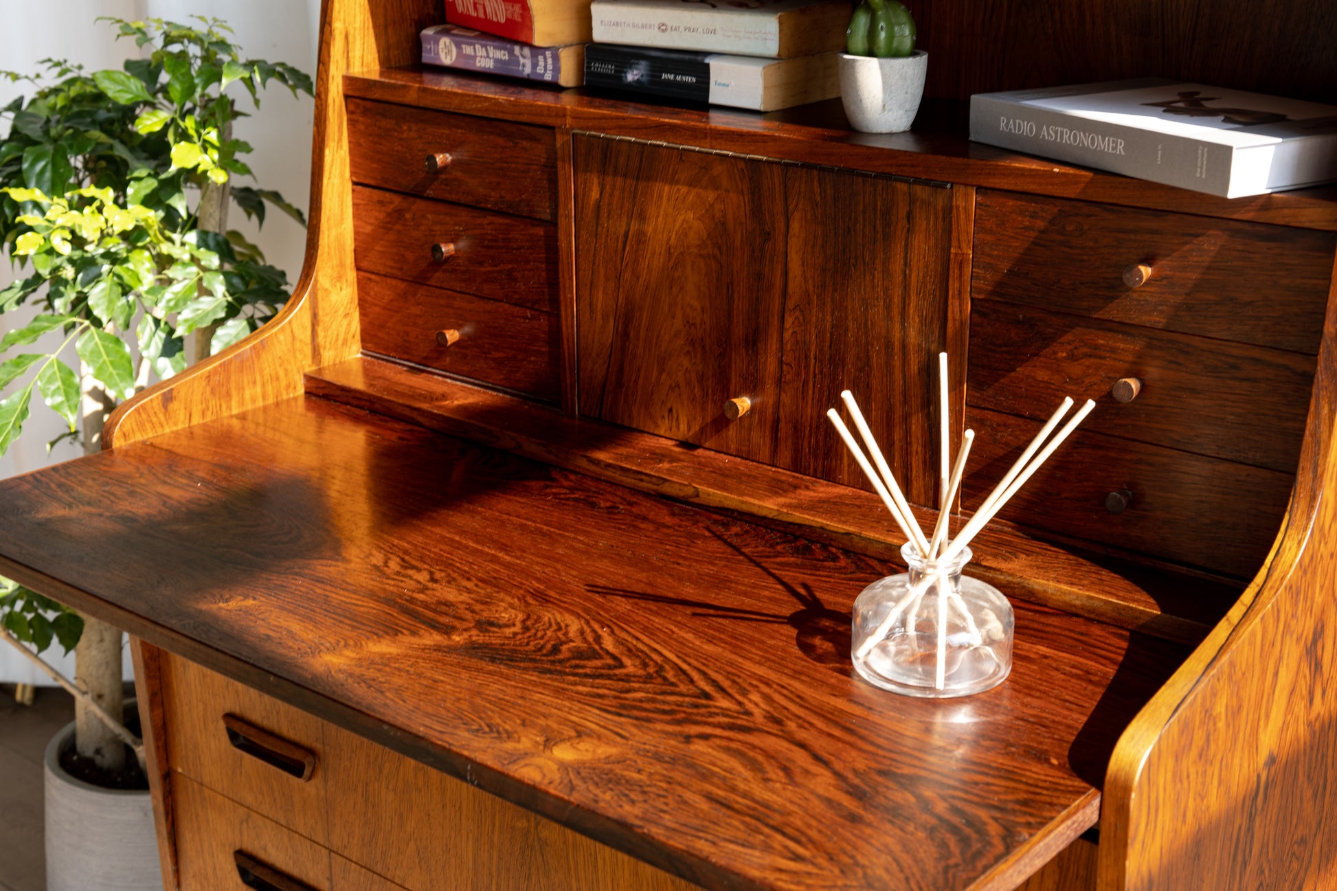 丹麥 玫瑰木 多功能 化妝 寫字櫃 OLDANMARK