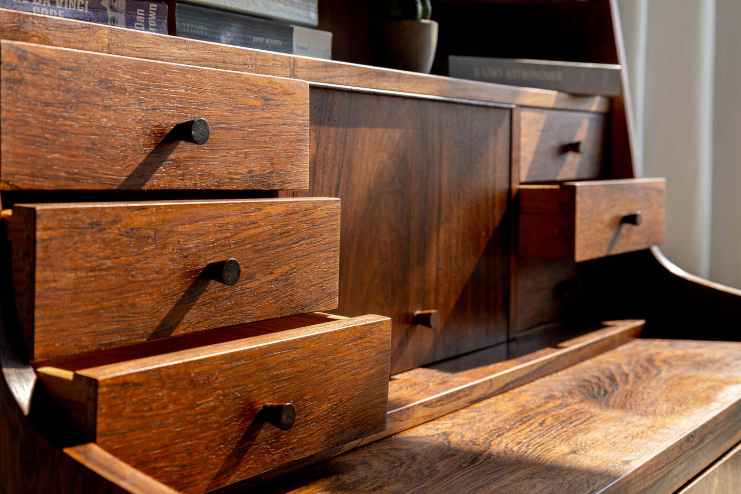 丹麥 玫瑰木 多功能 化妝 寫字櫃 OLDANMARK