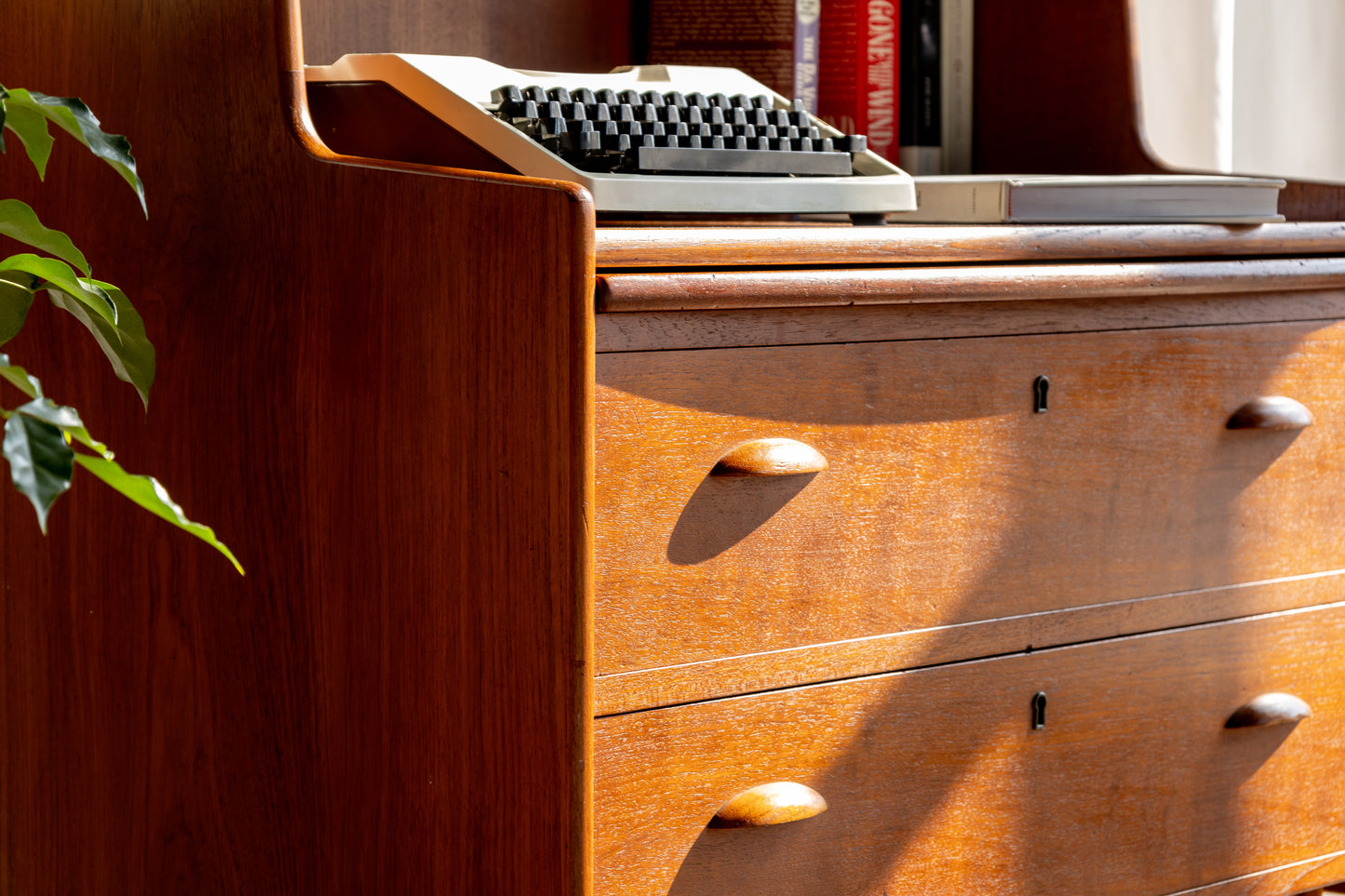 丹麥 現代風 柚木 雙層 寫字櫃 OLDANMARK