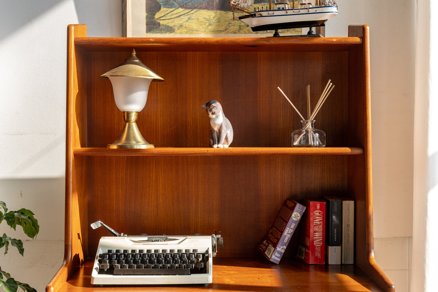 丹麥 現代風 柚木 雙層 寫字櫃 OLDANMARK