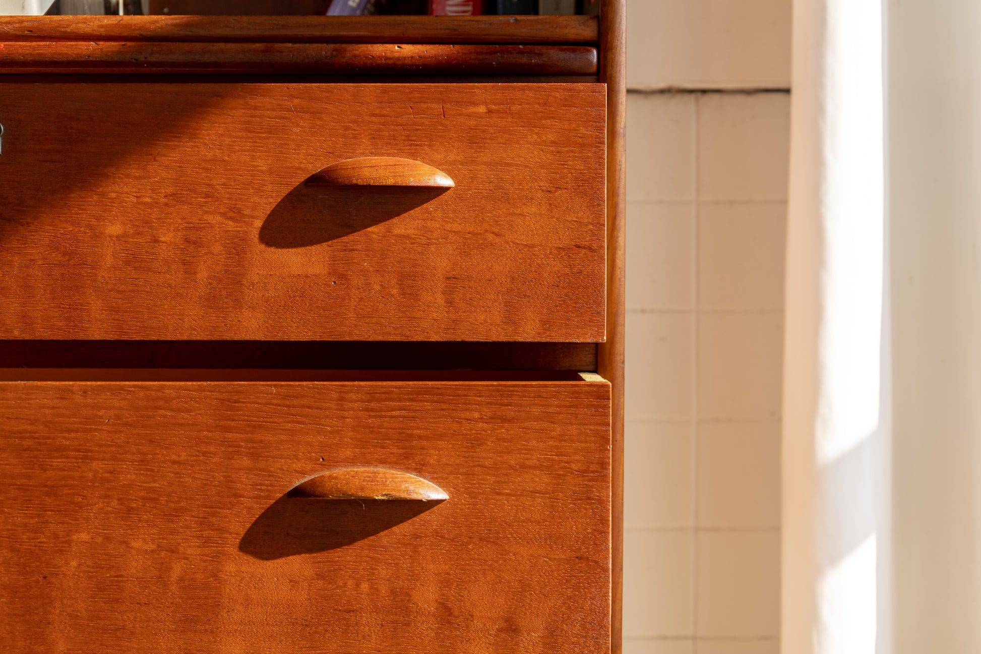 丹麥 現代風 柚木 雙層 寫字櫃 OLDANMARK