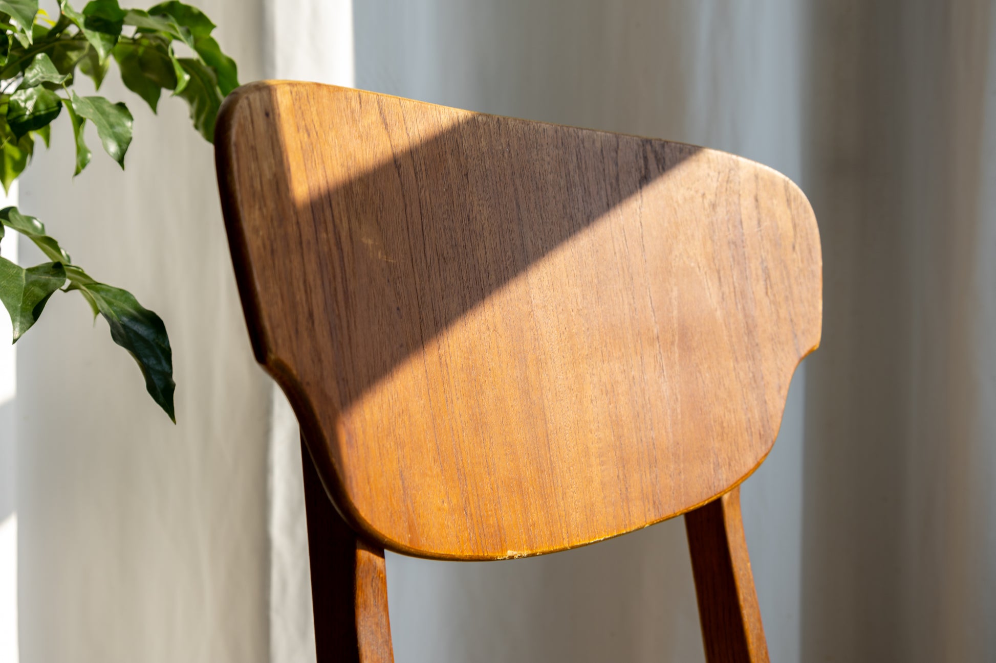 丹麥 中世紀 柚木 格紋 餐椅 OLDANMARK