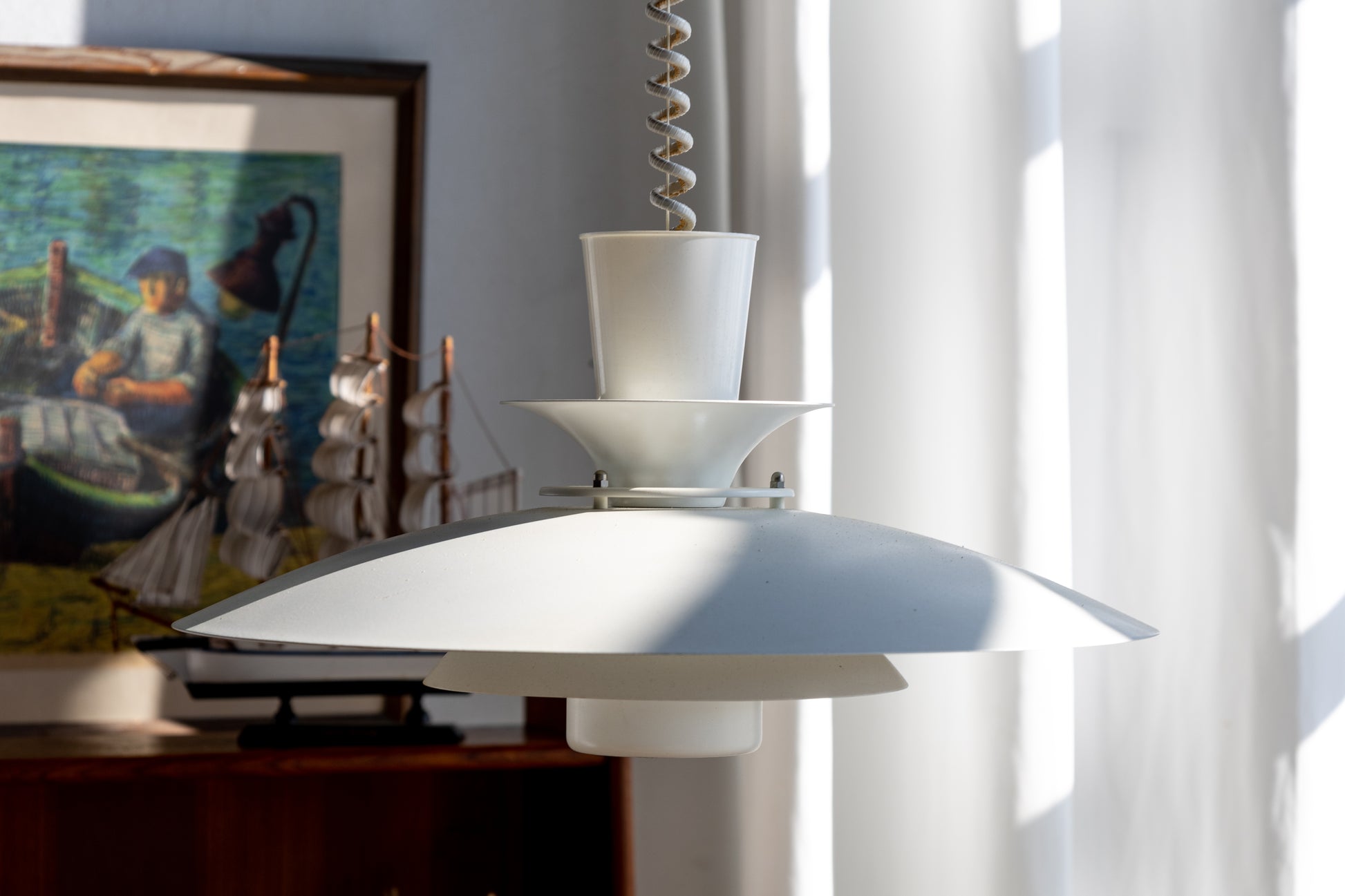 丹麥 多層次 白色 圓弧 吊燈 OLDANMARK