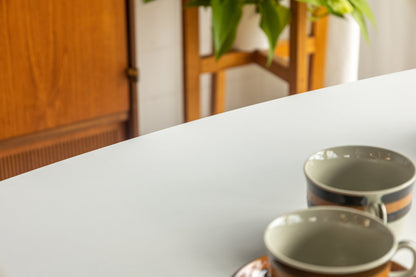 丹麥 白色圓角餐桌 OLDANMARK