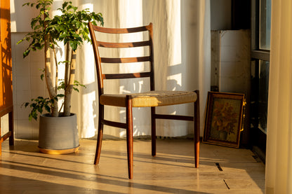 Skovby Møbelfabrik 丹麥 玫瑰木 編織 餐椅 OLDANMARK