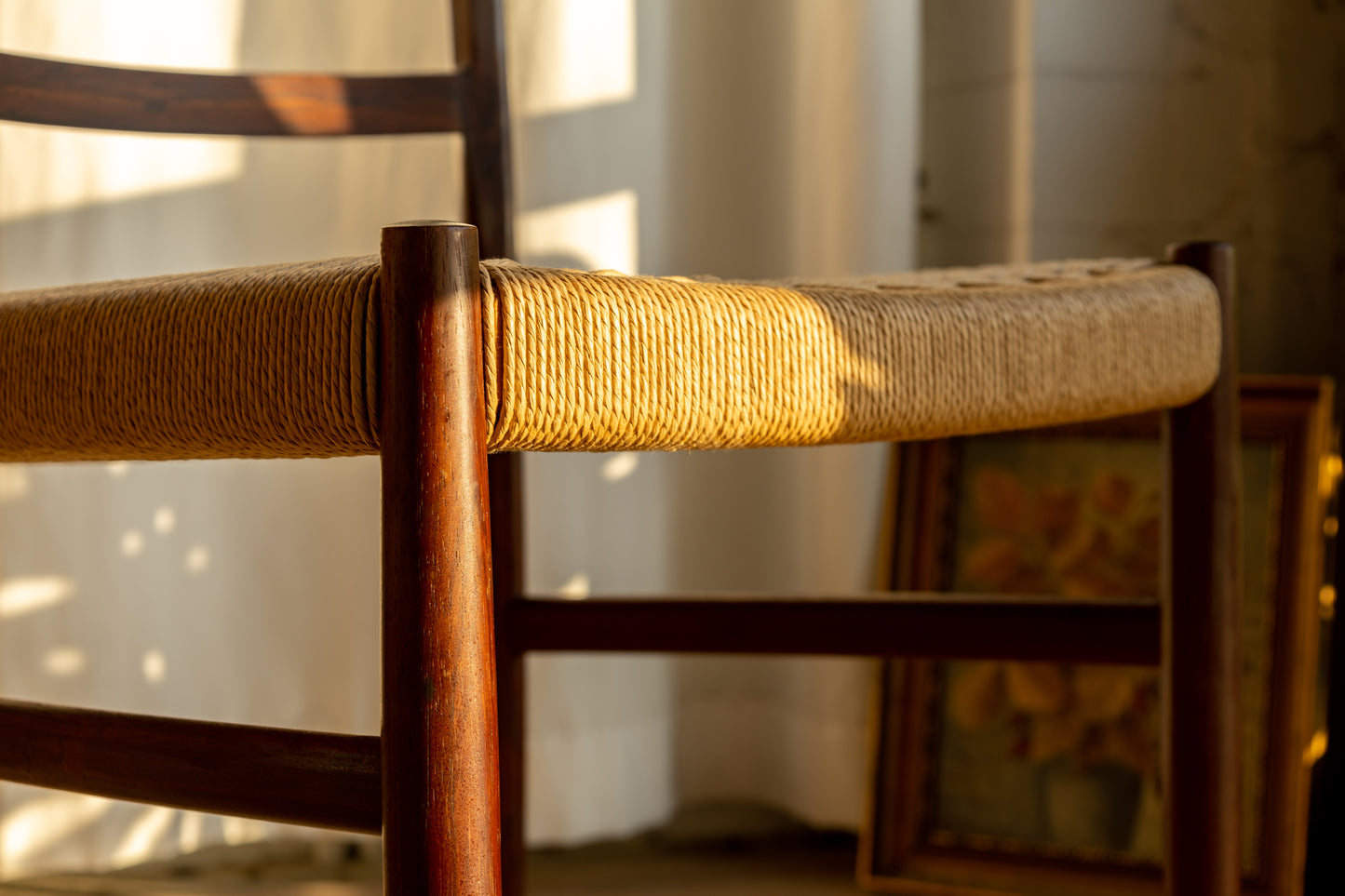 Skovby Møbelfabrik 丹麥 玫瑰木 編織 餐椅 OLDANMARK