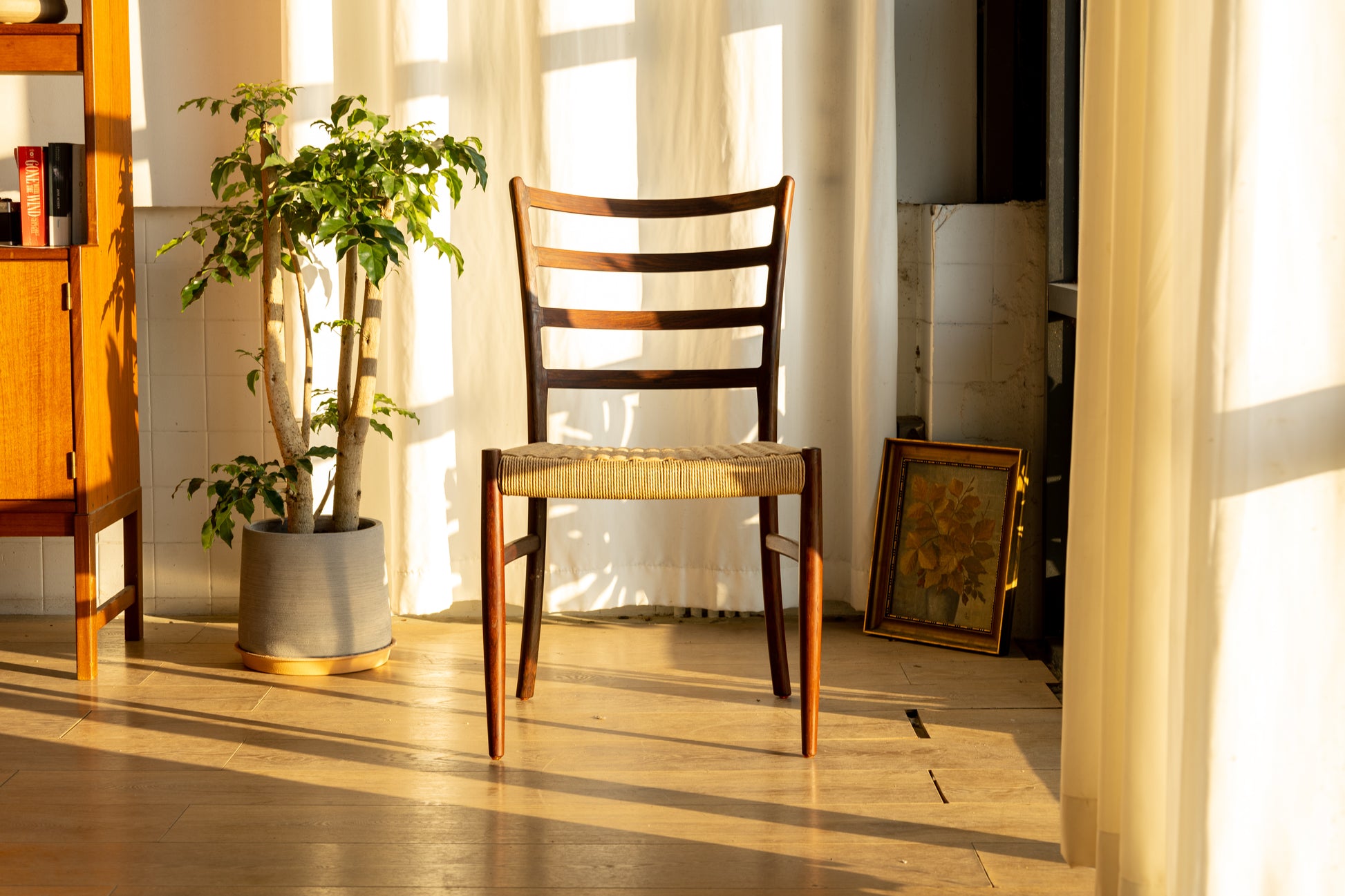 Skovby Møbelfabrik 丹麥 玫瑰木 編織 餐椅 OLDANMARK