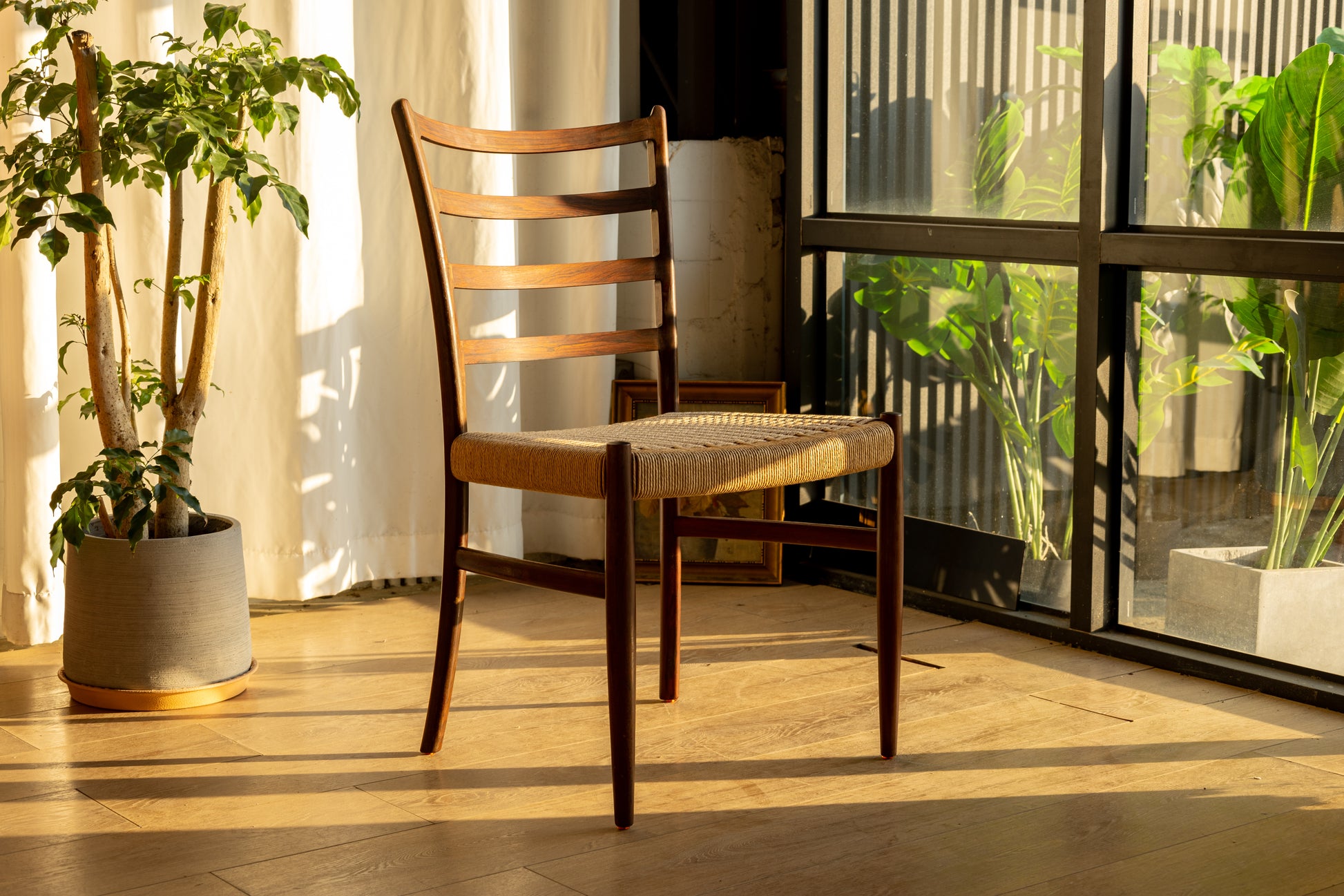 Skovby Møbelfabrik 丹麥 玫瑰木 編織 餐椅 OLDANMARK