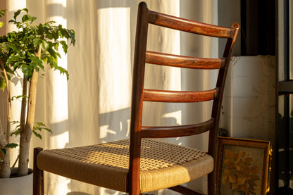 Skovby Møbelfabrik 丹麥 玫瑰木 編織 餐椅 OLDANMARK
