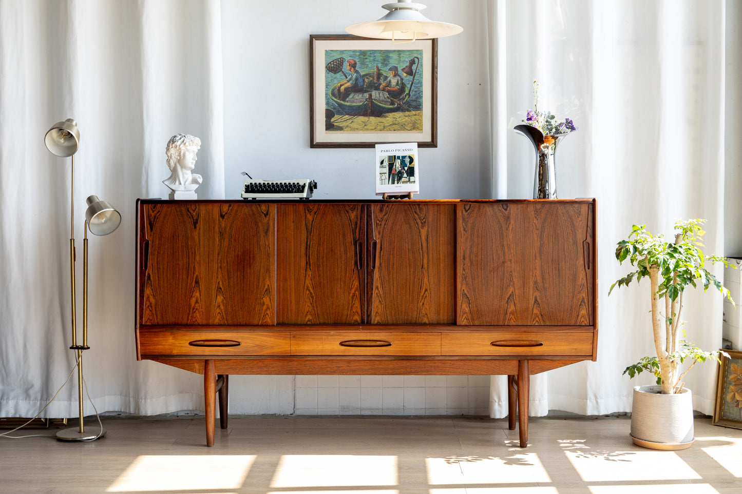 Herning Furniture 丹麥玫瑰木高邊櫃 OLDANMARK