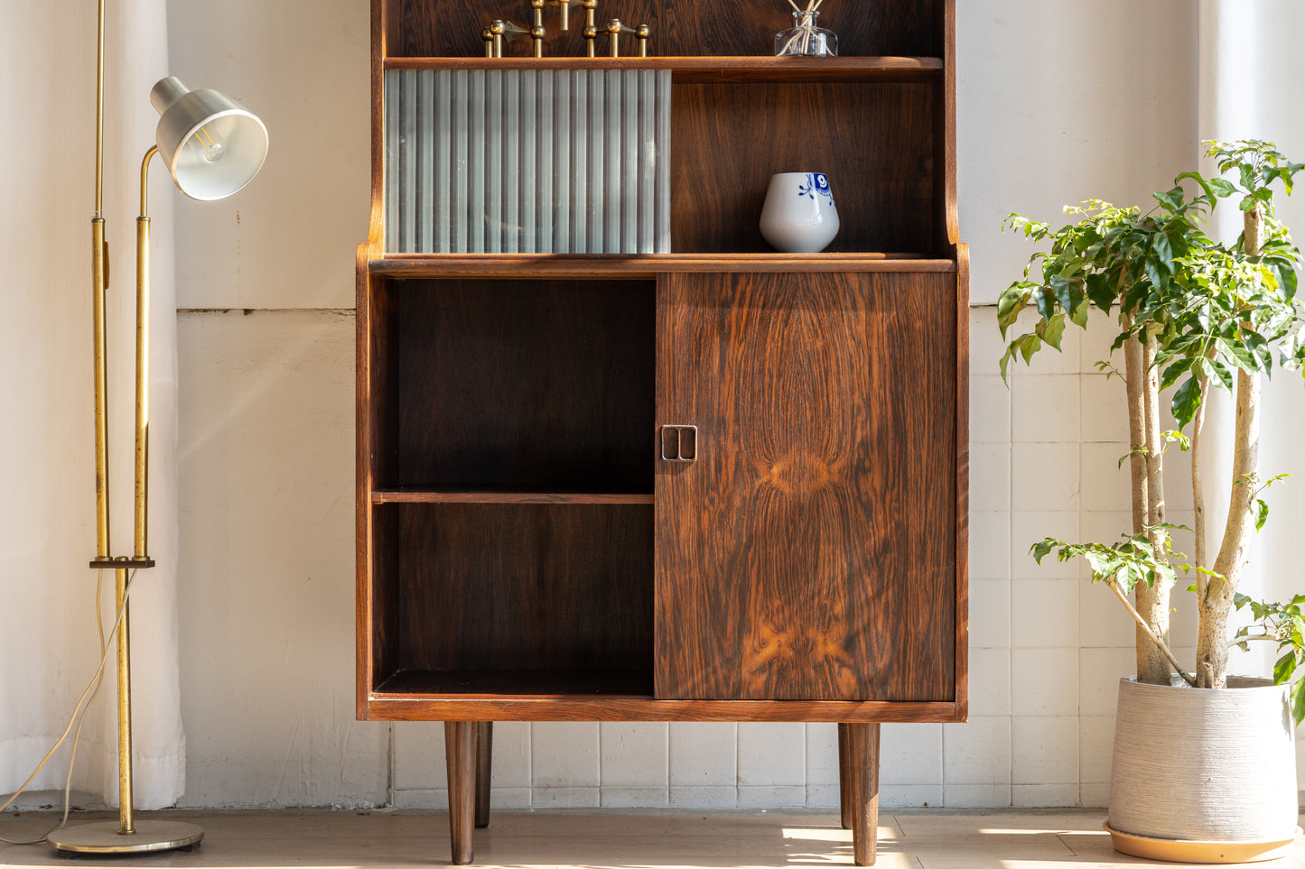 丹麥 現代 玫瑰木 高型 書櫃 OLDANMARK