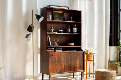 Farsø Møbelfabrik 丹麥 玫瑰木 滑門 高書櫃 OLDANMARK