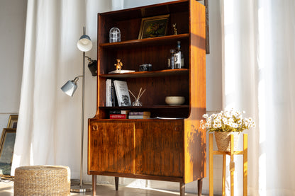 Farsø Møbelfabrik 丹麥 玫瑰木 滑門 高書櫃 OLDANMARK