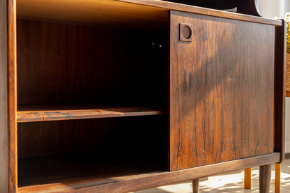 Farsø Møbelfabrik 丹麥 玫瑰木 滑門 高書櫃 OLDANMARK