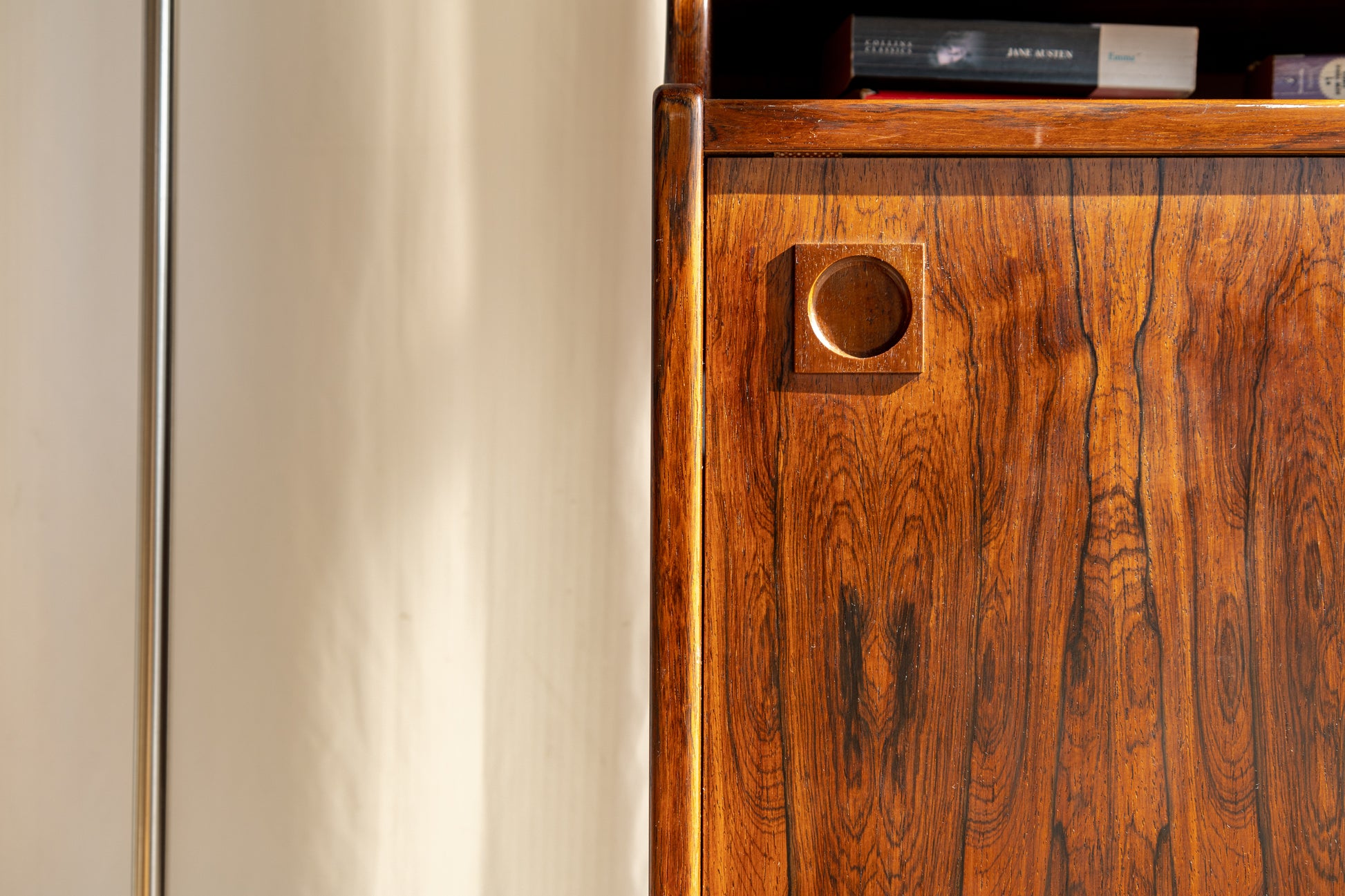 Farsø Møbelfabrik 丹麥 玫瑰木 滑門 高書櫃 OLDANMARK