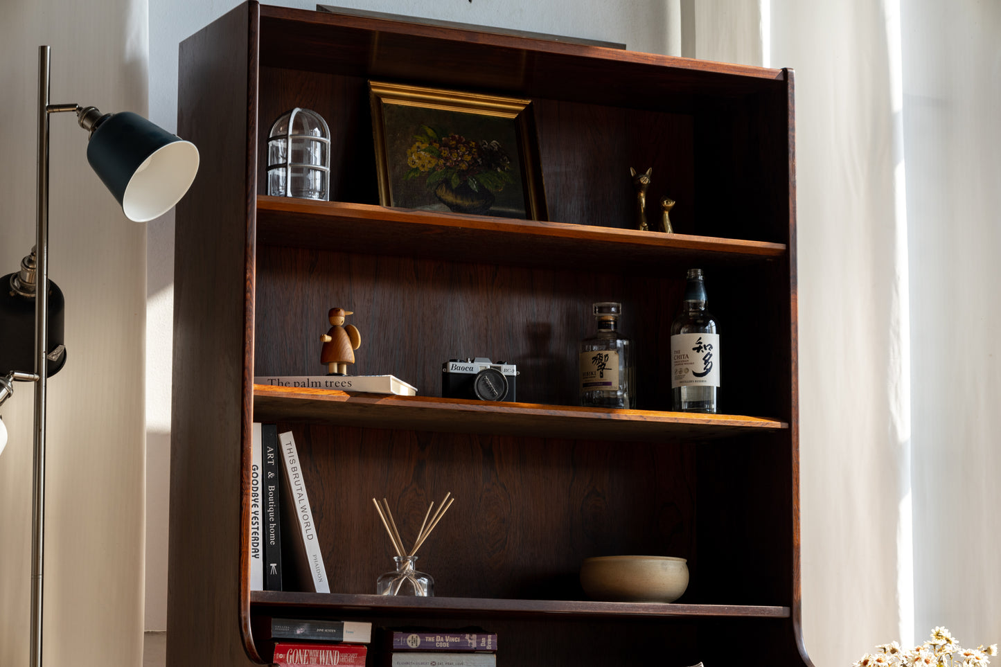 Farsø Møbelfabrik 丹麥 玫瑰木 滑門 高書櫃 OLDANMARK