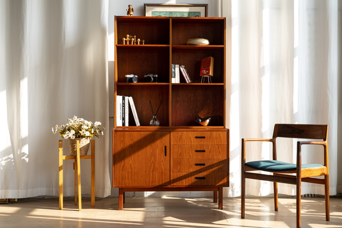 丹麥 柚木 開放式 層架 儲物櫃 OLDANMARK