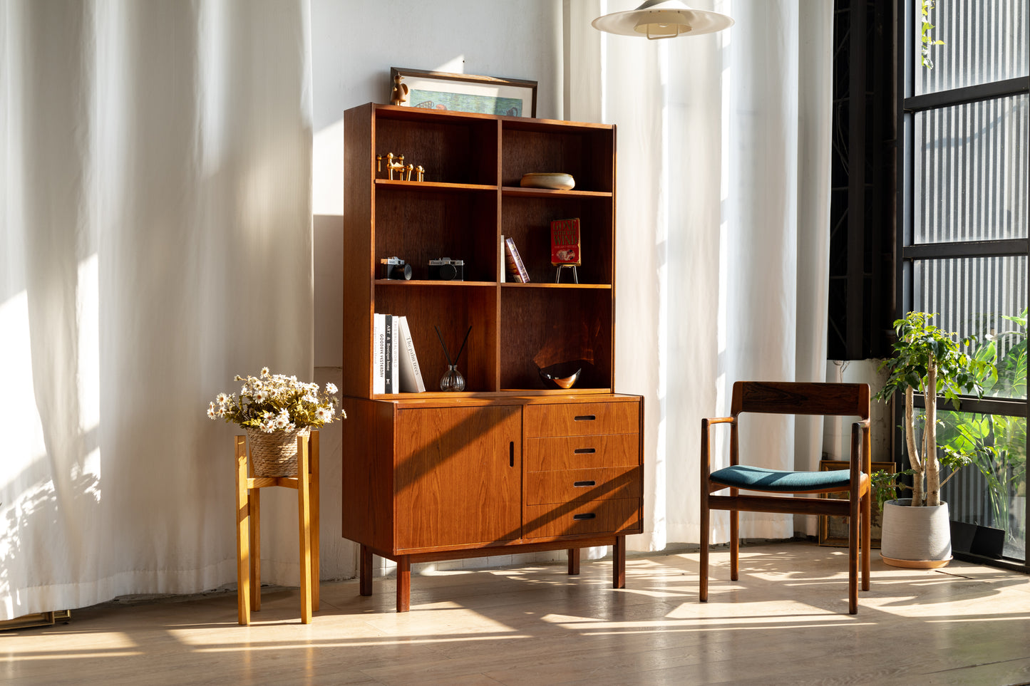 丹麥 柚木 開放式 層架 儲物櫃 OLDANMARK