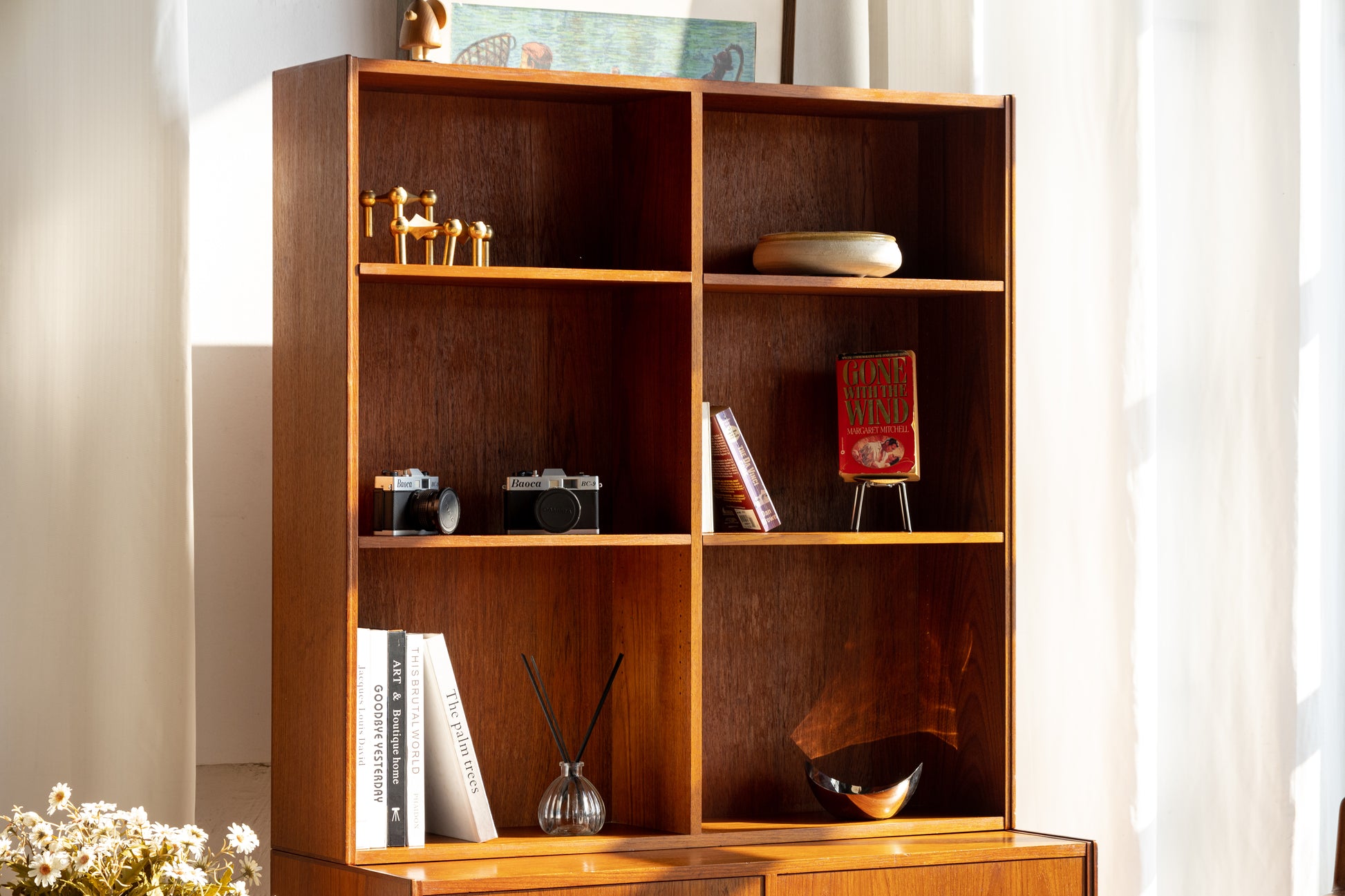 丹麥 柚木 開放式 層架 儲物櫃 OLDANMARK