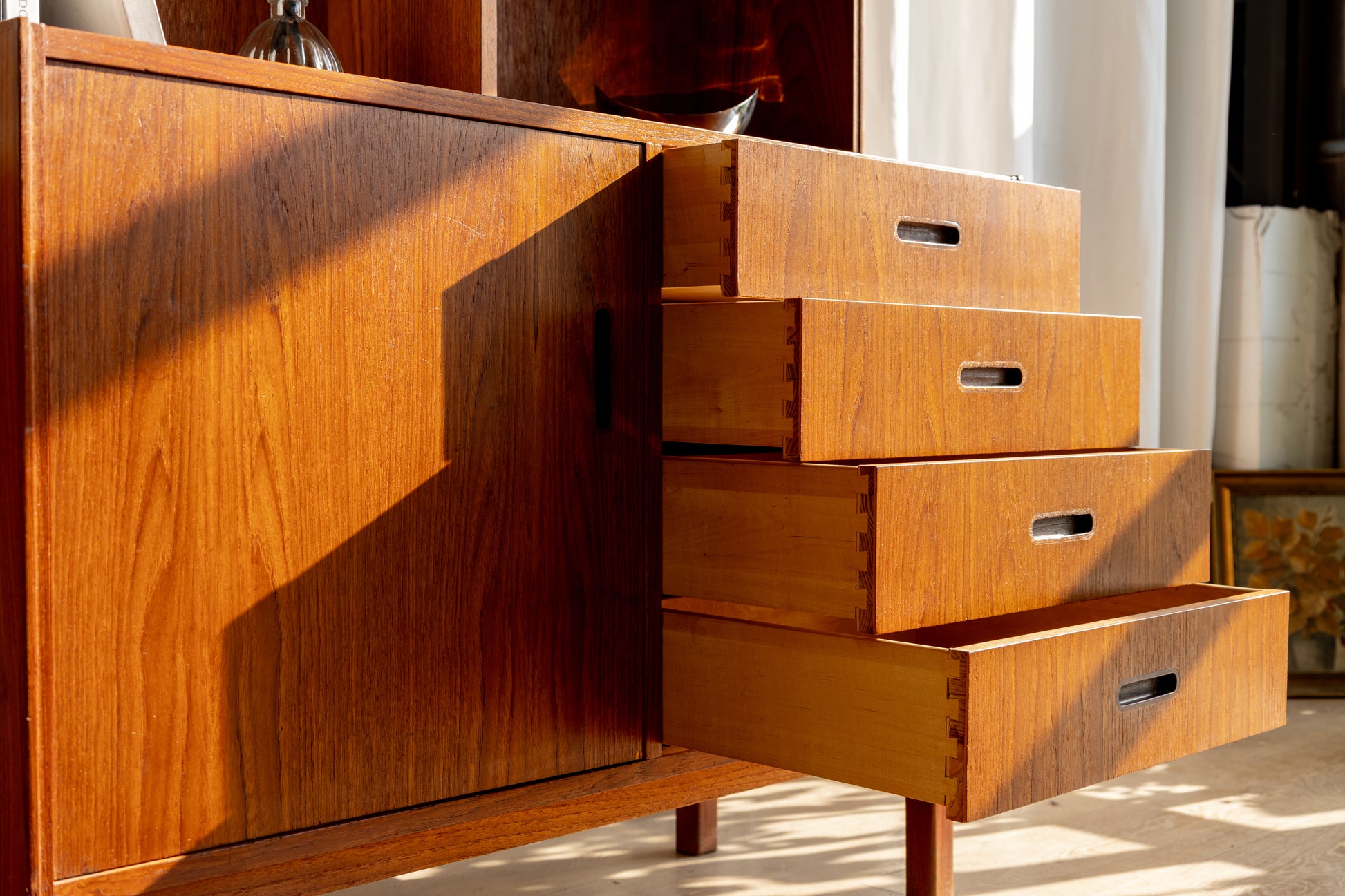 丹麥 柚木 開放式 層架 儲物櫃 OLDANMARK