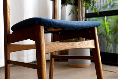 丹麥 柚木 弧形背板 餐椅 OLDANMARK