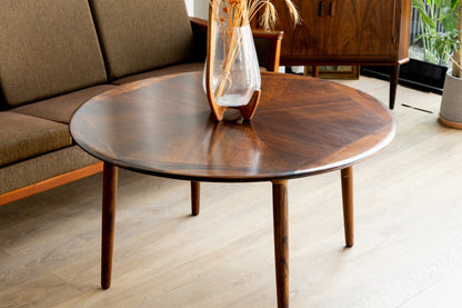 H.W. Klein 玫瑰木 放射紋 圓形 咖啡桌 OLDANMARK