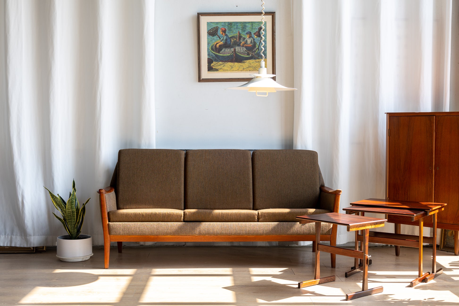 丹麥 現代 柚木 三人座沙發 OLDANMARK