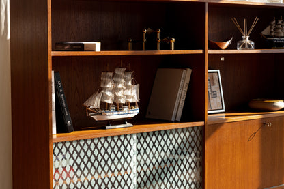 丹麥 柚木 多功能 展示邊櫃 OLDANMARK