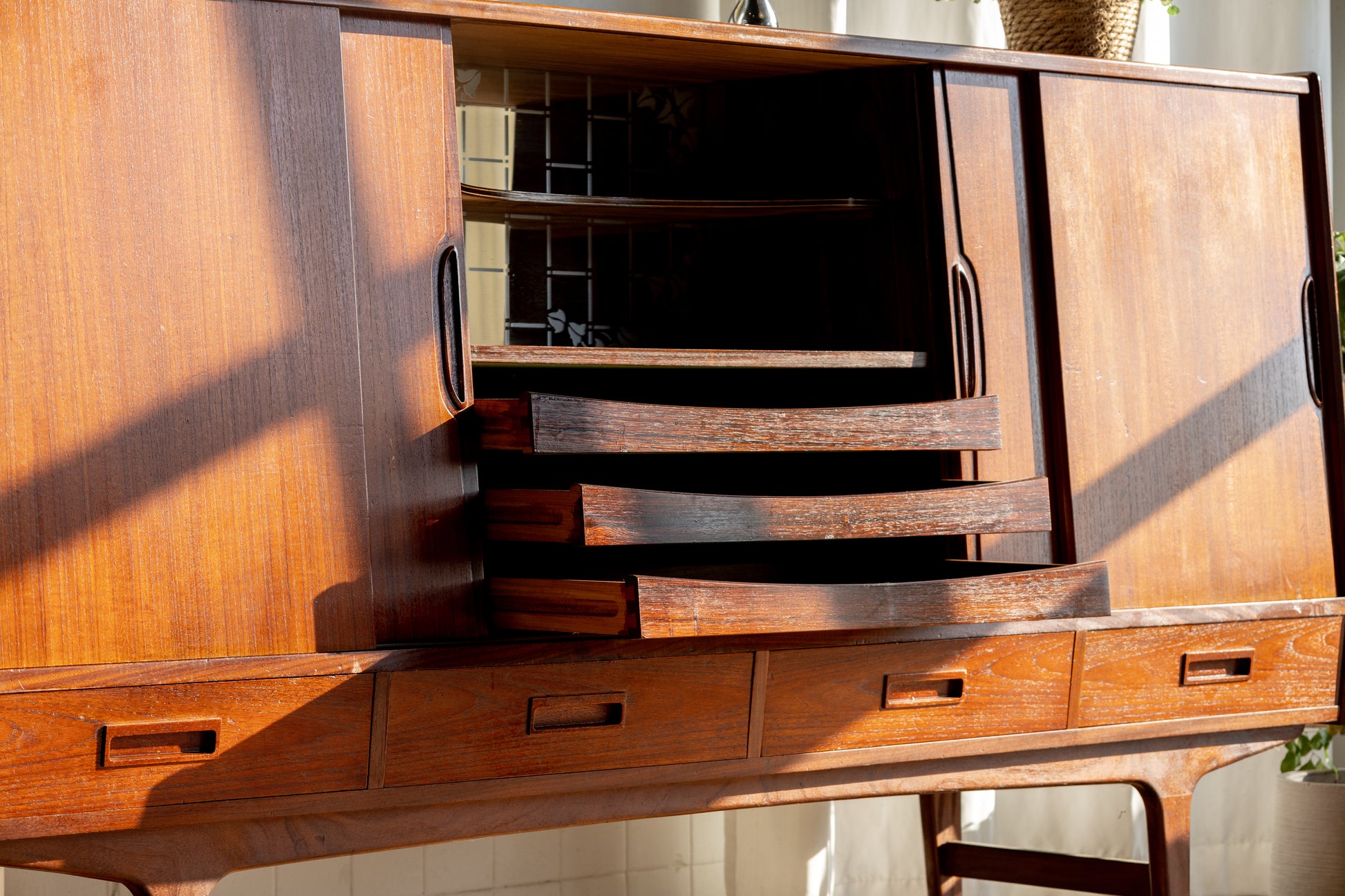 Børge Seindal 丹麥 柚木 長型邊櫃 OLDANMARK