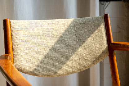 丹麥 柚木 直角扶手 餐椅 OLDANMARK