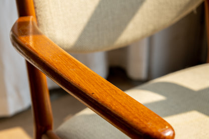 丹麥 柚木 直角扶手 餐椅 OLDANMARK