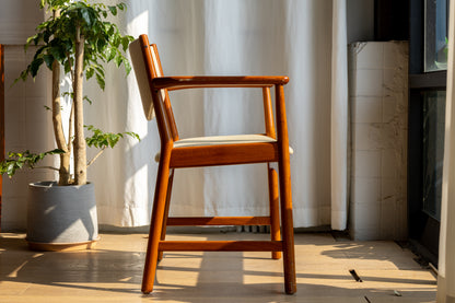 丹麥 柚木 直角扶手 餐椅 OLDANMARK