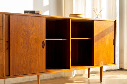 丹麥 柚木 長型 拉門 邊櫃 OLDANMARK