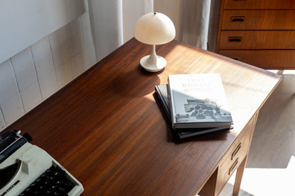 丹麥 柚木 雙邊抽屜 辦公桌 OLDANMARK