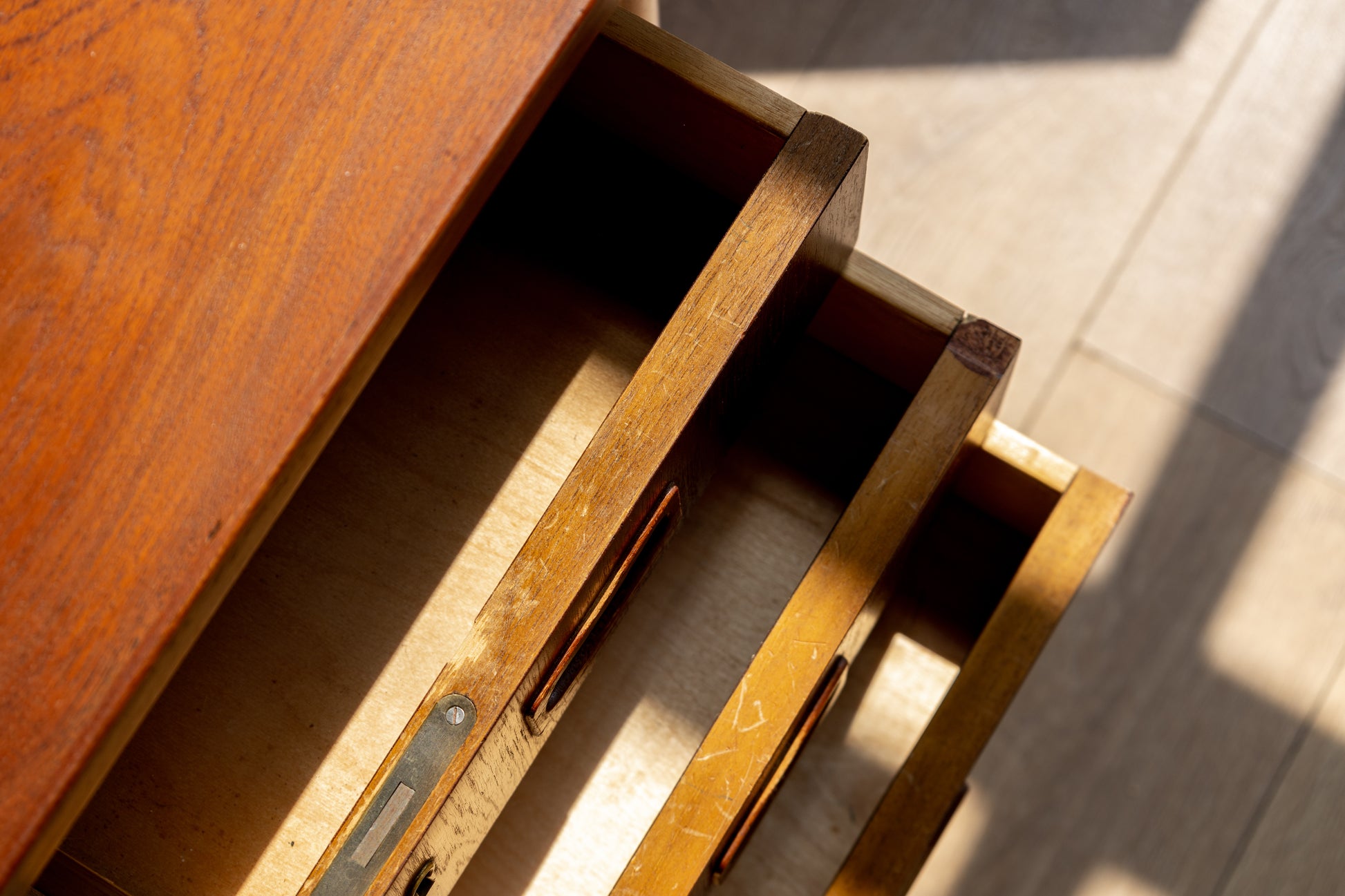 丹麥 柚木 雙邊抽屜 辦公桌 OLDANMARK