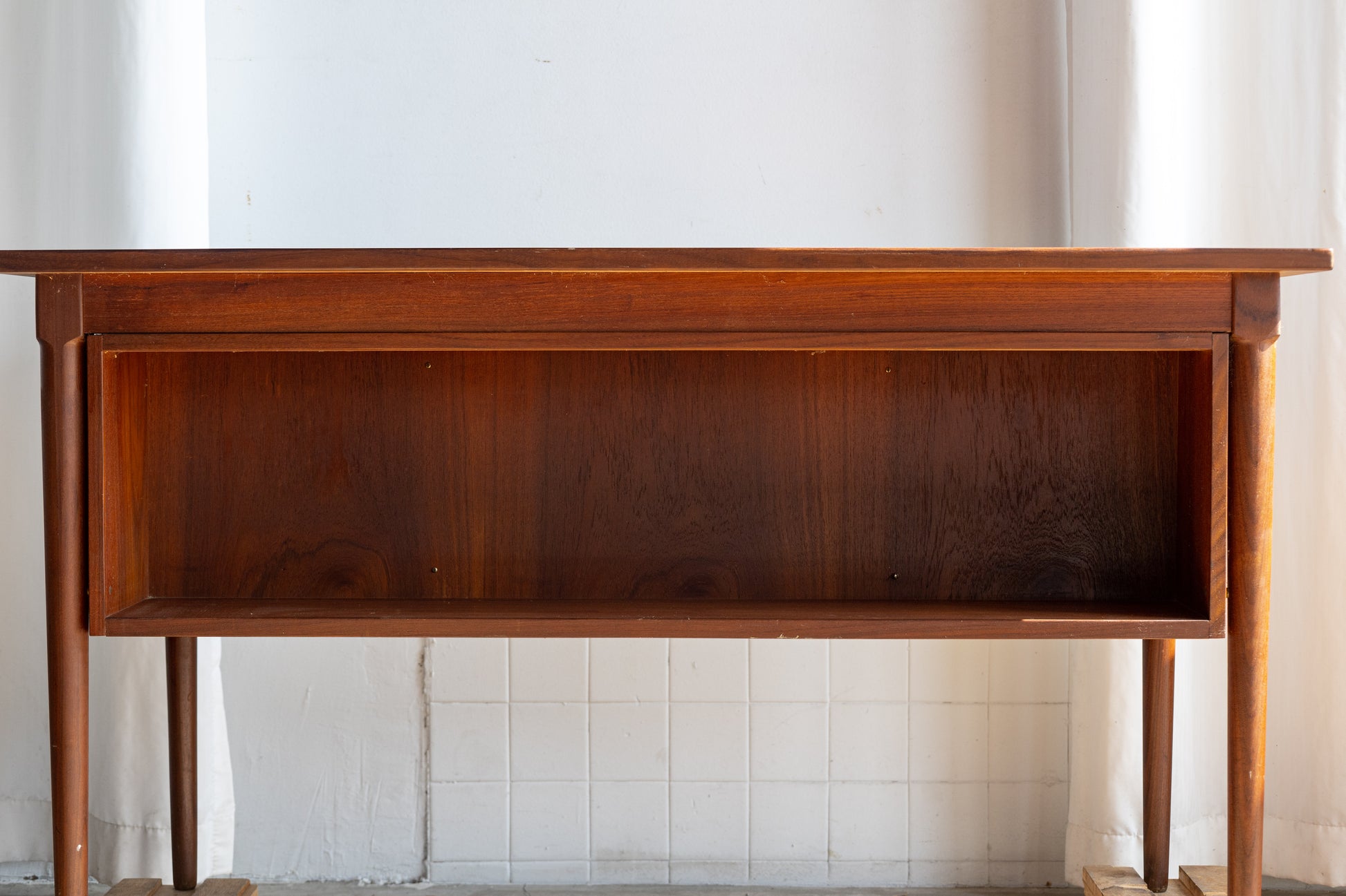 丹麥 柚木 雙邊抽屜 辦公桌 OLDANMARK