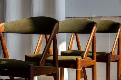 Kai Kristiansen Model 31 餐椅/綠絨布 OLDANMARK