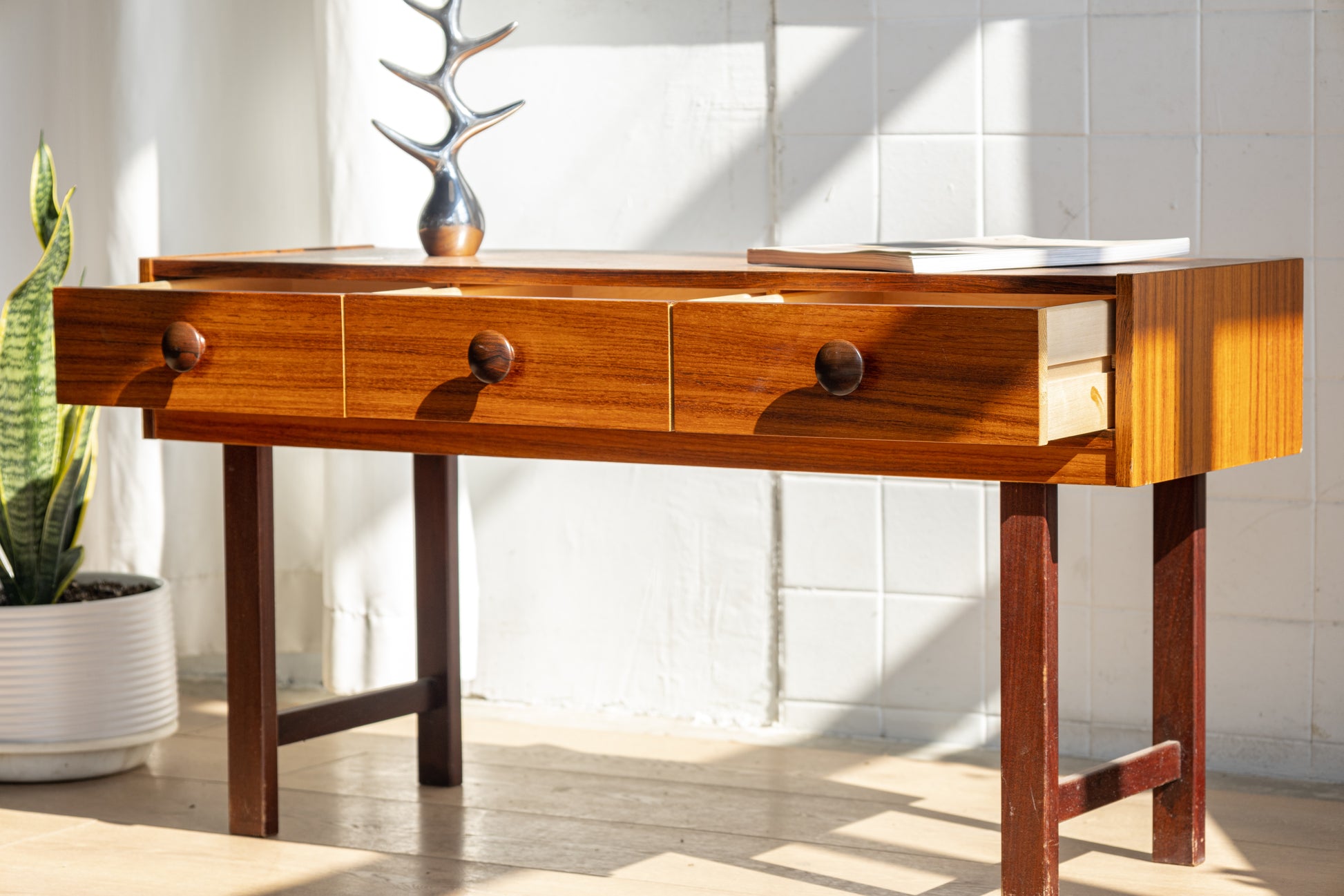 丹麥 柚木 三抽 小邊櫃 OLDANMARK