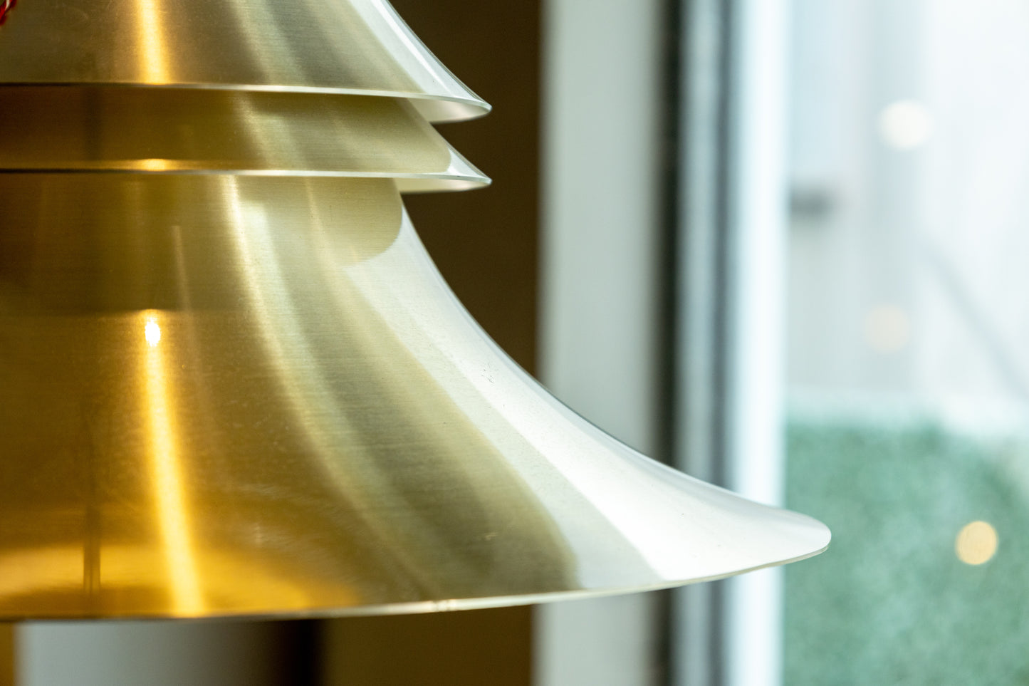 Lyskær Belysning 丹麥 黃銅 喇叭型 吊燈 OLDANMARK