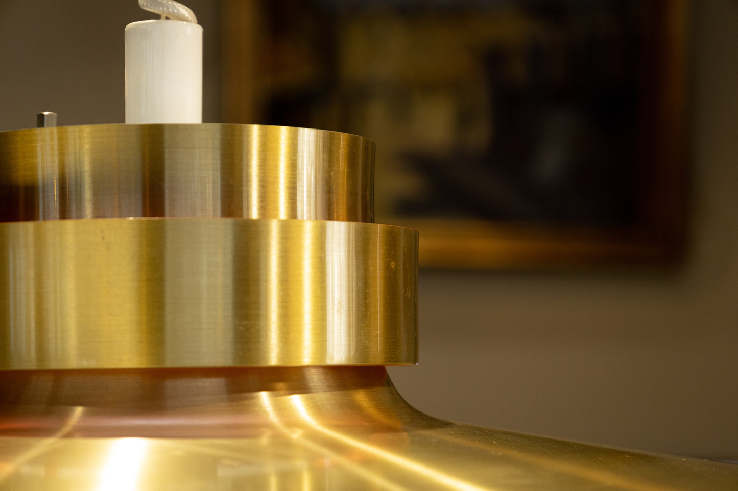 Carl Thore 瑞典 黃銅拉絲 層次吊燈 OLDANMARK